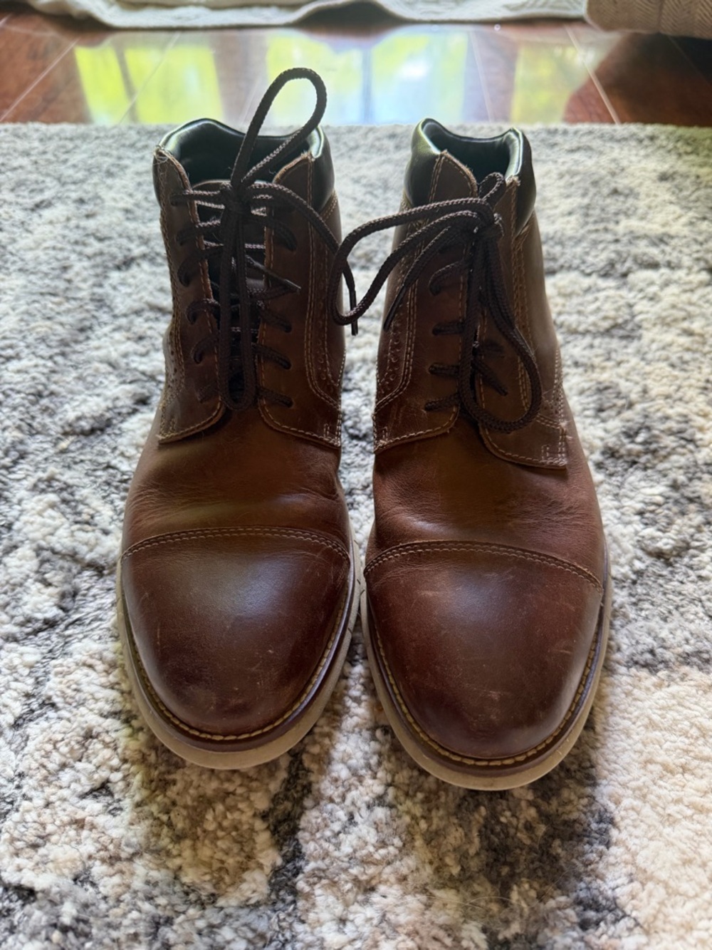 Johnston & Murphy Brown Leather Chukka Boots
